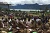 An outdoor church service in West Papua
