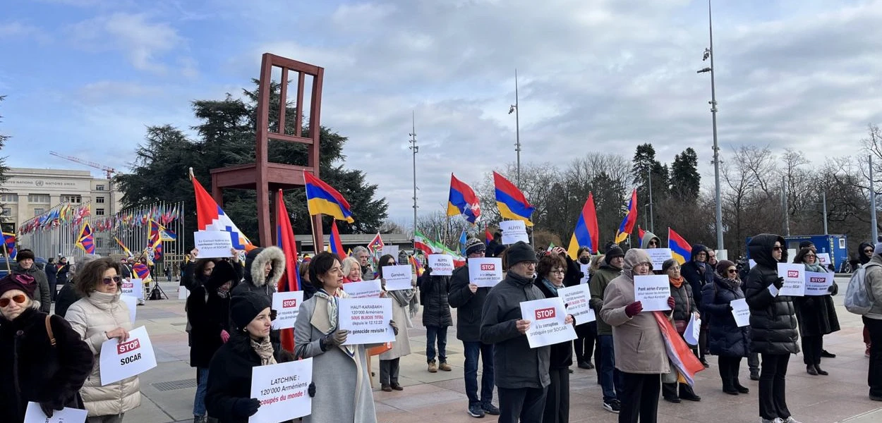 Demonstrators in Geneva