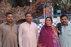 The parents of Noman Masih with Anjum (second from left). csi