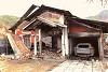 A house destroyed by fire in Imphal, Manipur. csi